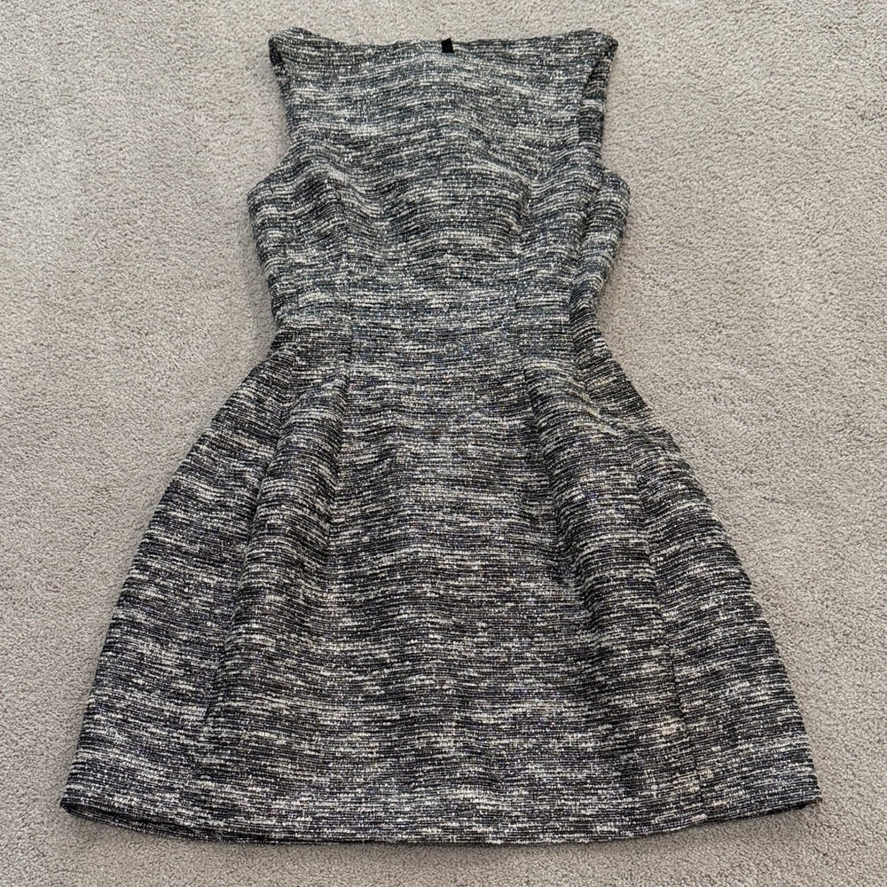 Zara Gray & White Metallic Women's Dress